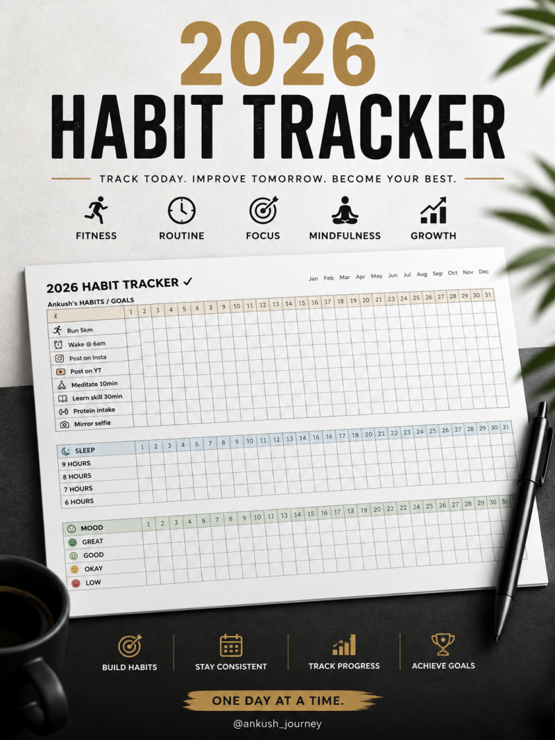 2026 Habit Tracker: Build Better Habits Every Day